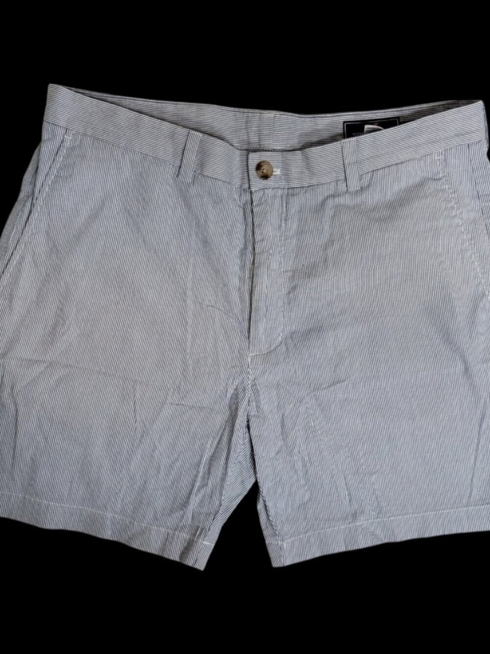 Vineyard Vines Men’s Sz 35 Stripe Shorts Blue & White Striped Cotton 6” Inseam